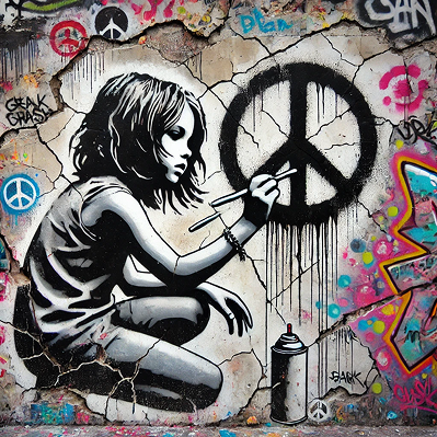 Oeuvre Fille qui tag